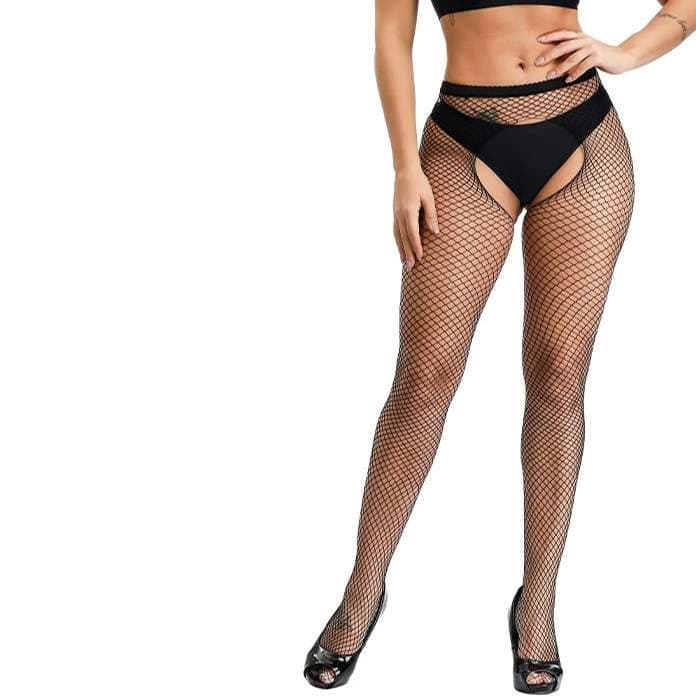 レディースレギンス セクシー網タイツ付きストッキング